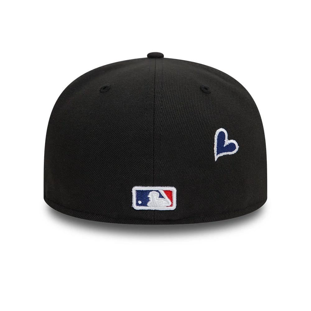 Pictured is this MLB Heart Icon LA Dodgers 59FIFTY Fitted cap in black. 7