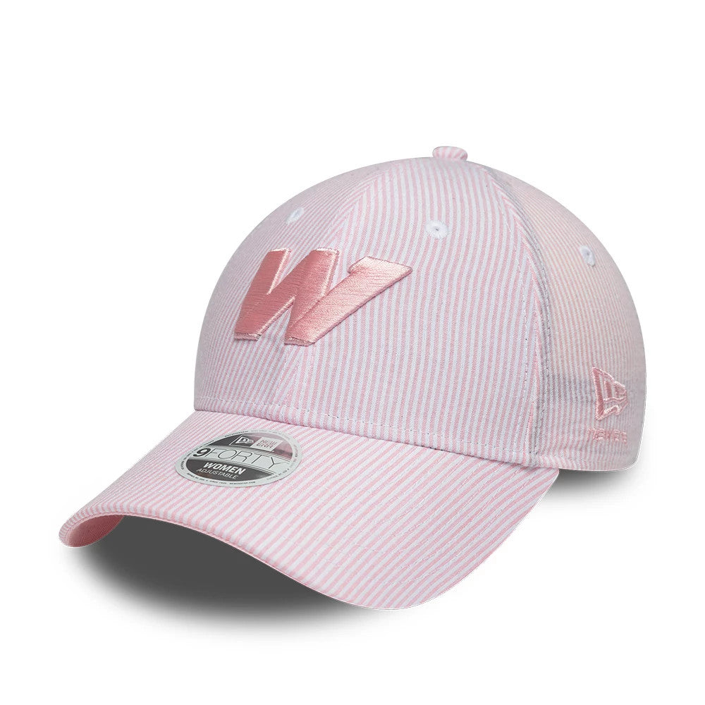 Pictured is this Womens Seersucker Atlassian Williams F1 Team 9FORTY cap in pastel pink. 3