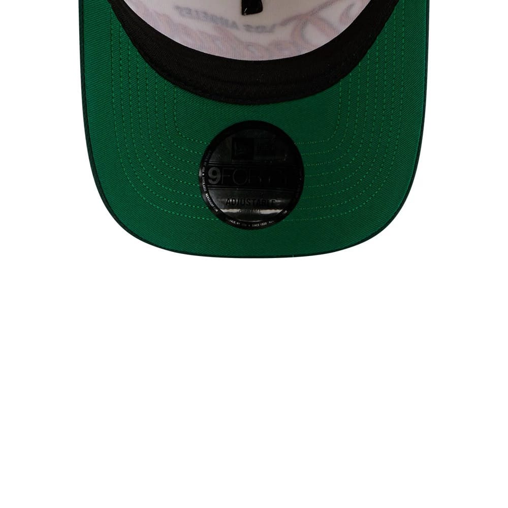 Pictured is this MLB Cinco De Mayo LA Dodgers 9FORTY A-Frame Adjustable cap in cream & green. 7