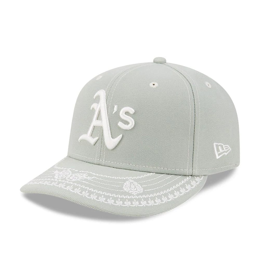 Pictured is this MLB Fathers Day Athletics 59FIFTY Fitted cap in pastel green. 4