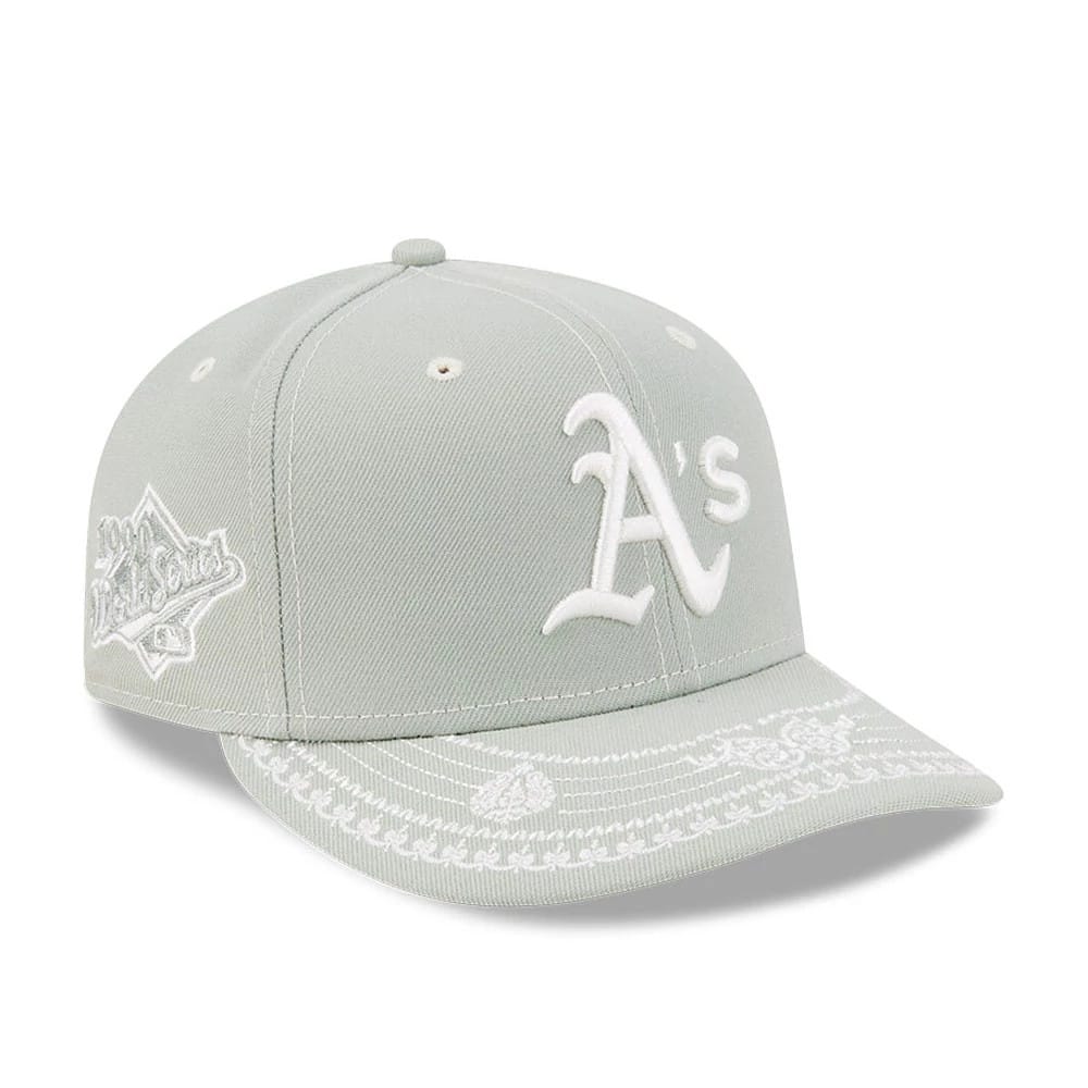 Pictured is this MLB Fathers Day Athletics 59FIFTY Fitted cap in pastel green. 1