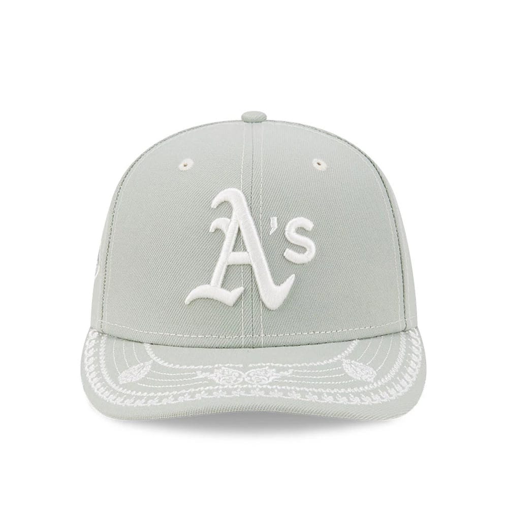 Pictured is this MLB Fathers Day Athletics 59FIFTY Fitted cap in pastel green. 3