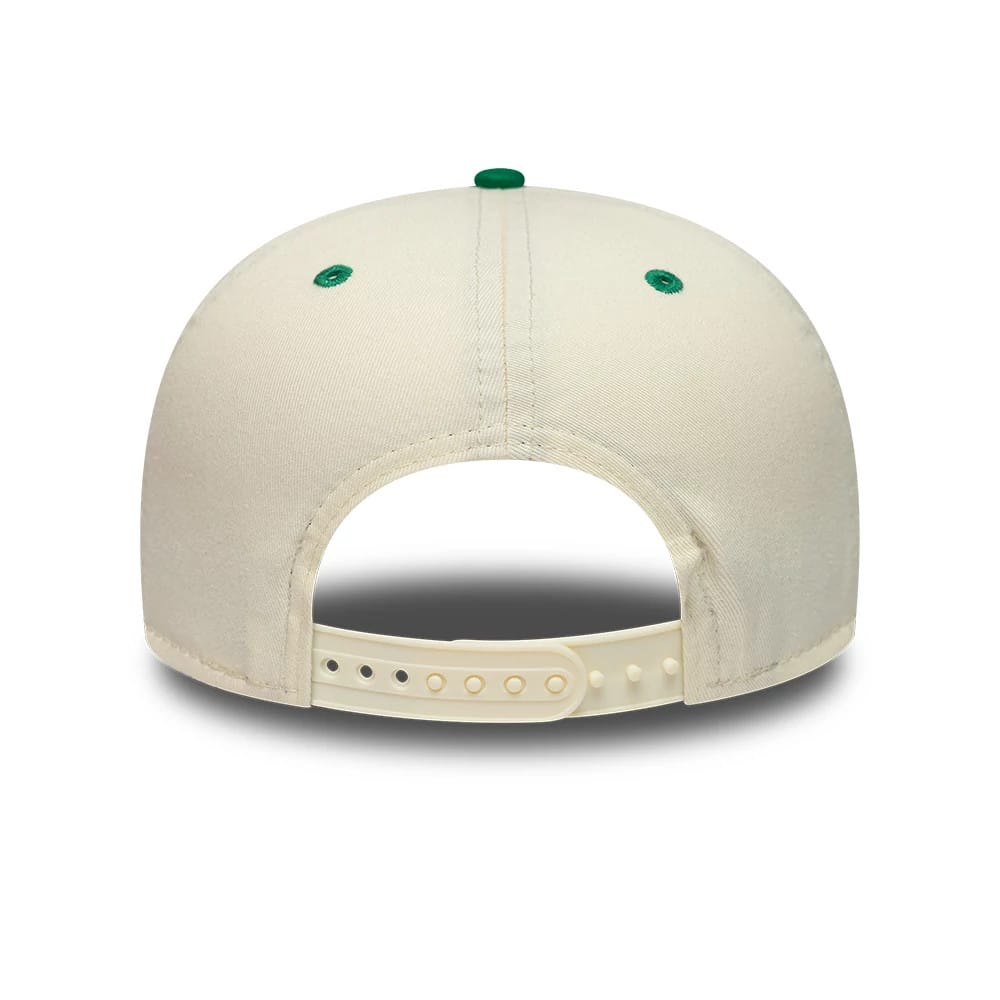 Pictured is this NBA Hardwood Classic Boston Celtics 19TWENTY Adjustable cap in cream & green. 7