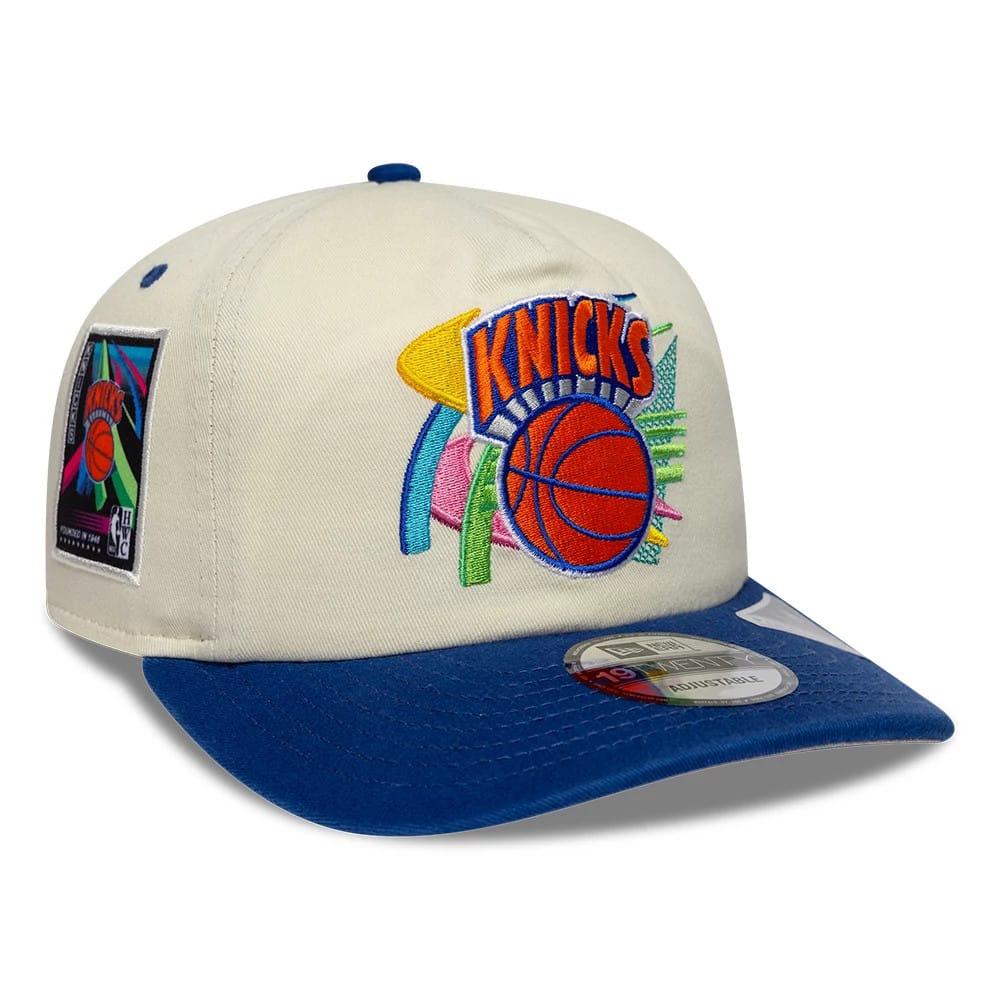 Pictured is this NBA Hardwood Classic New York Knicks 19TWENTY Adjustable cap in Cream. 1
