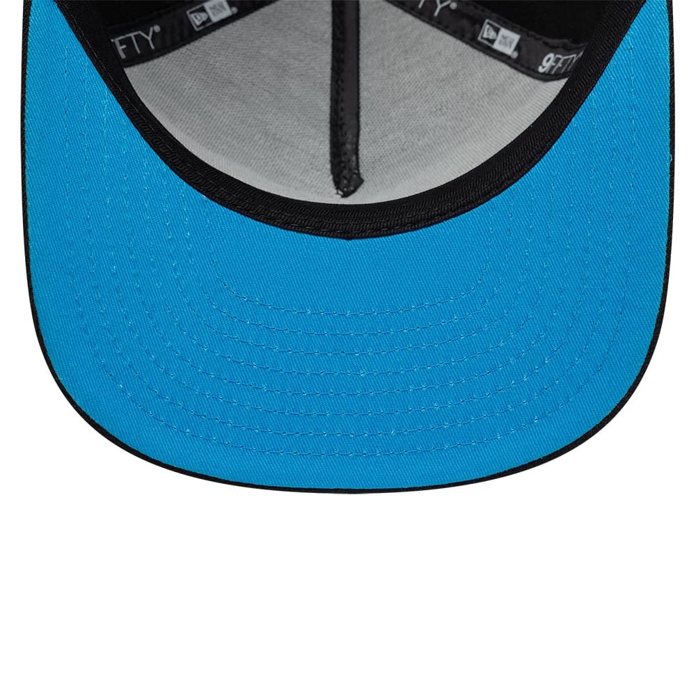 Pictured is this Looney Tunes Bugs & Daffy 9FIFTY A-Frame Snapback Adjustable cap in black. 2