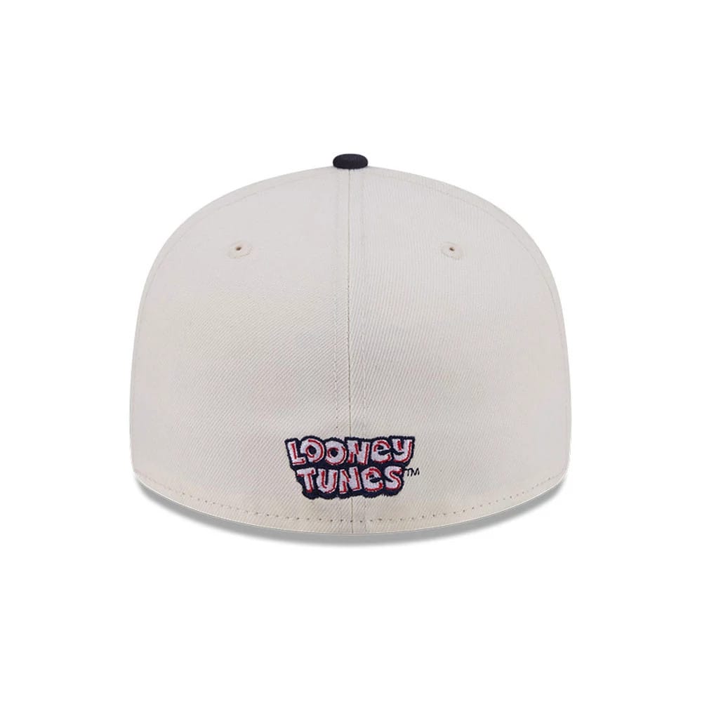 Pictured is this Looney Tunes Pwetty Cat Multi Character 59FIFTY Fitted cap in beige & navy. 7