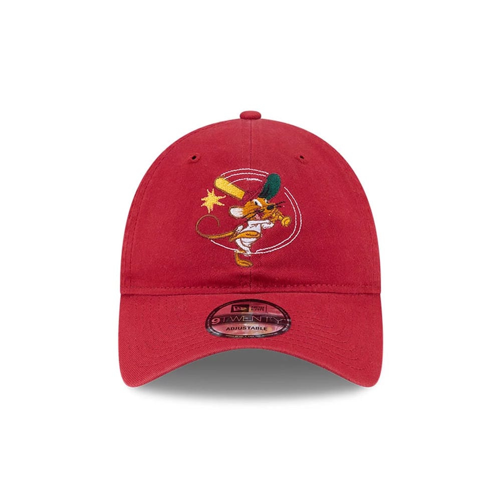 Pictured is this Looney Tunes Speedy Gonzales 9TWENTY Adjustable cap in dark red. 3