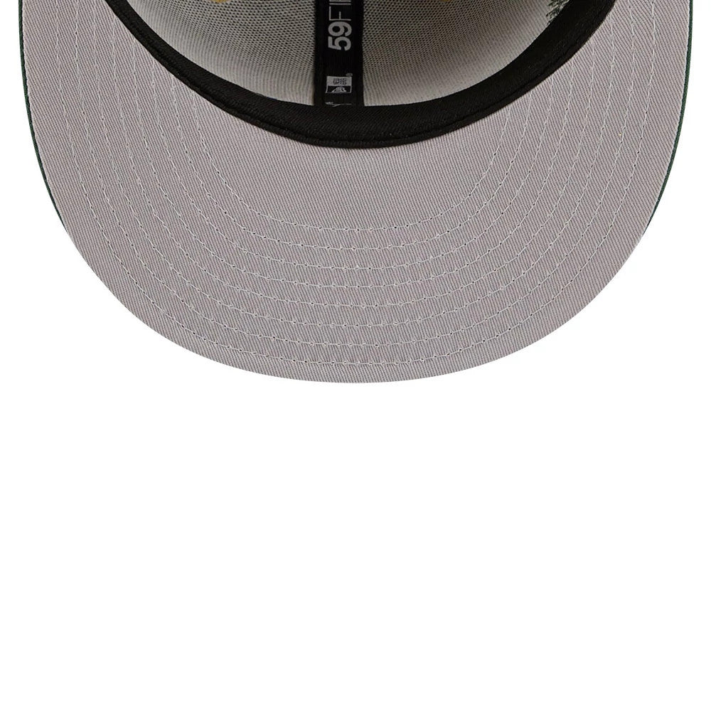Pictured is this MLB Agave 2Tone LA Dodgers 59FIFTY Fitted cap in light beige & green. 2
