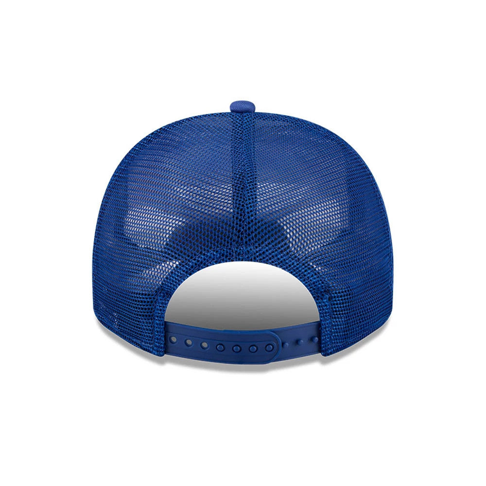 Pictured is this MLB X Coming To America New York Mets 9FIFTY A-Frame Snapback Adjustable cap in blue. 7