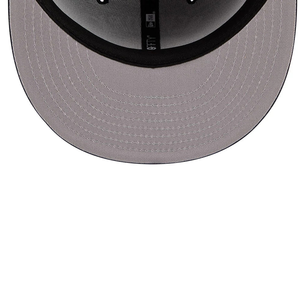 Pictured is this MLB X Seinfeld New York Yankees 59FIFTY Fitted cap in navy. 2