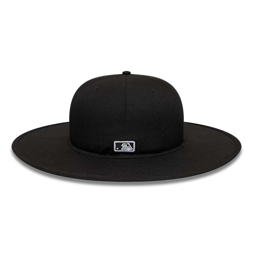 Pictured is this MLB 6 Panel New York Yankees Fitted Bucket hat in black. 4