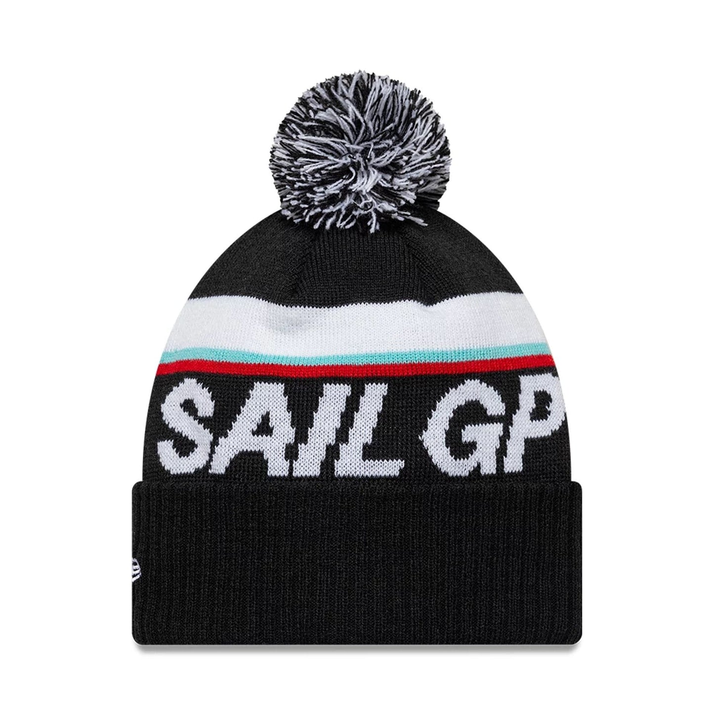 Pictured is this Sport Sail GP Cuff Knit Beanie cap in black. 2