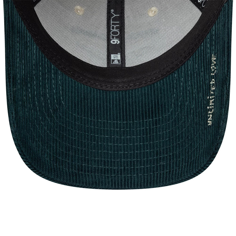 Pictured is this New Era X Zadig & Voltaire Cord 9FORTY Adjustable cap in cream & green. 2