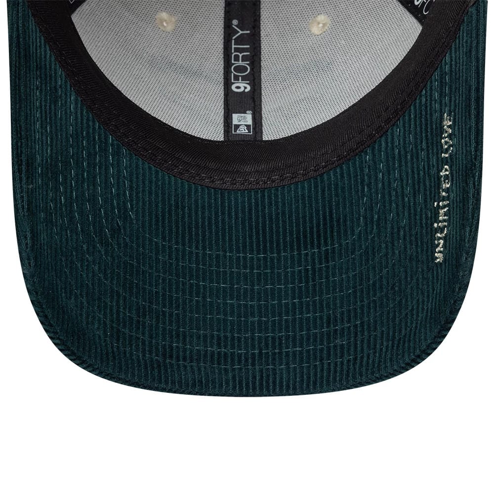 Pictured is this New Era X Zadig & Voltaire Cord 9FORTY Adjustable cap in cream & green. 2