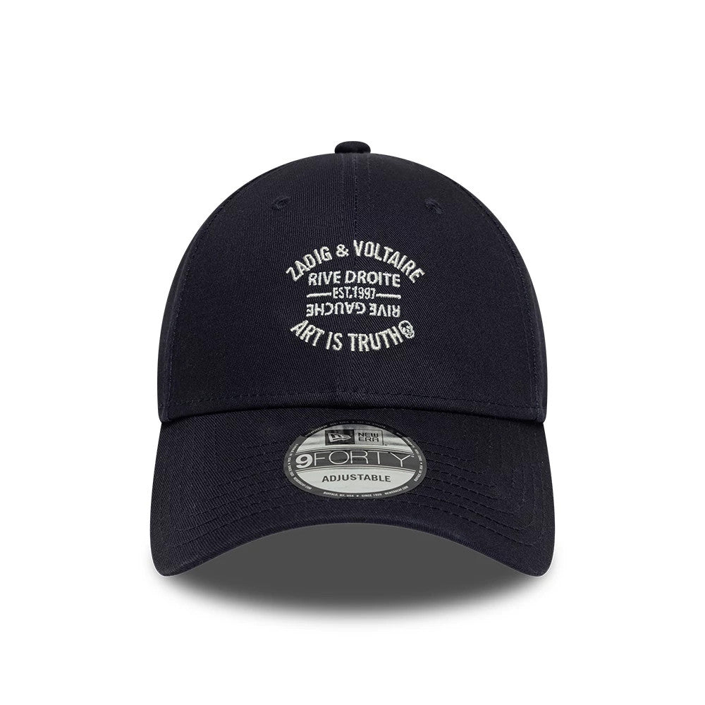 Pictured is this New Era X Zadig & Voltaire Resort 9FORTY Adjustable cap in navy. 2
