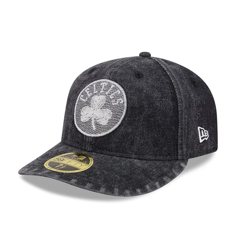 Pictured is this NBA 59FIFTY Day Boston Celtics Low Profile 59FIFTY Fitted cap in black. 1