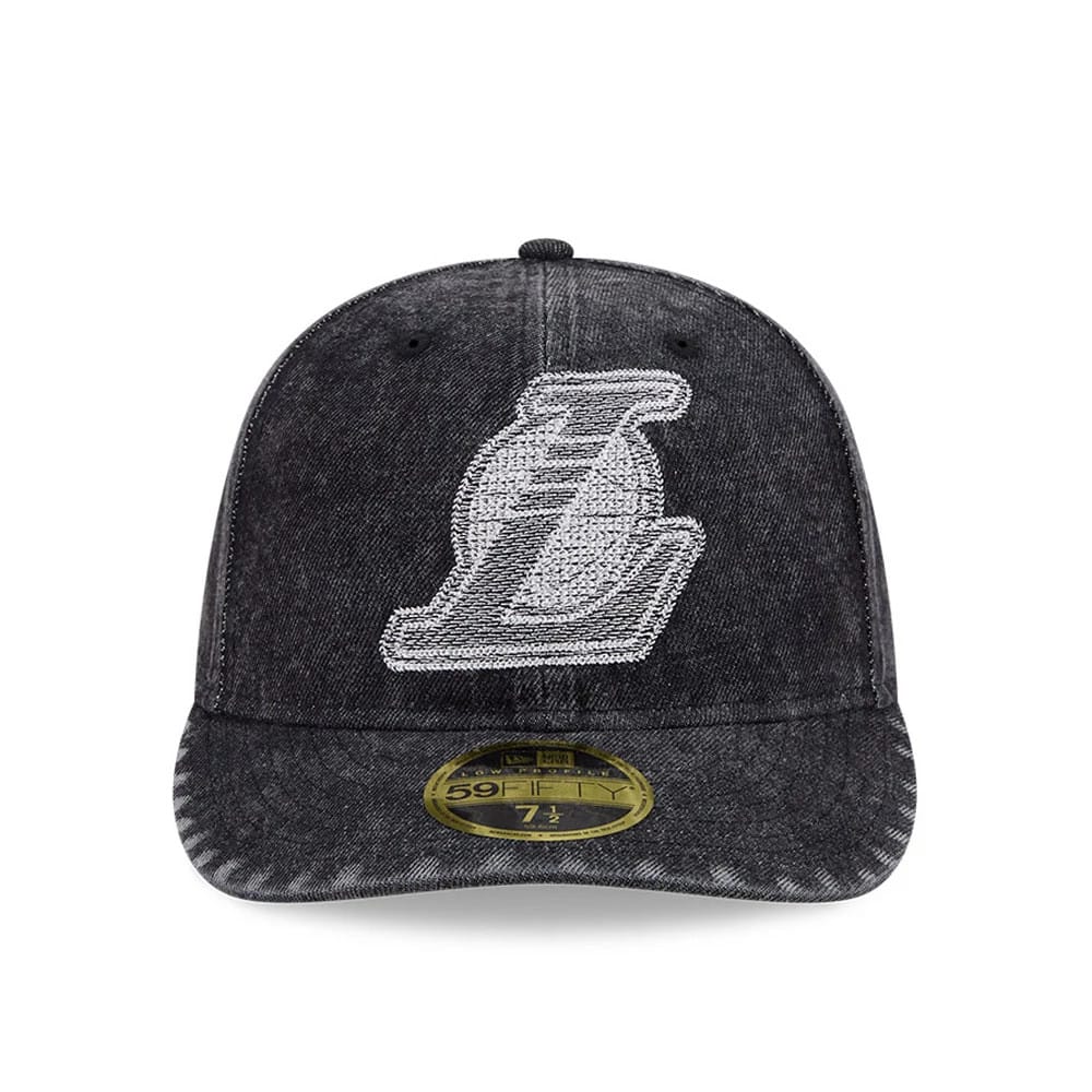 Pictured is this NBA 59FIFTY Day LA Lakers Low Profile 59FIFTY Fitted cap in black. 3