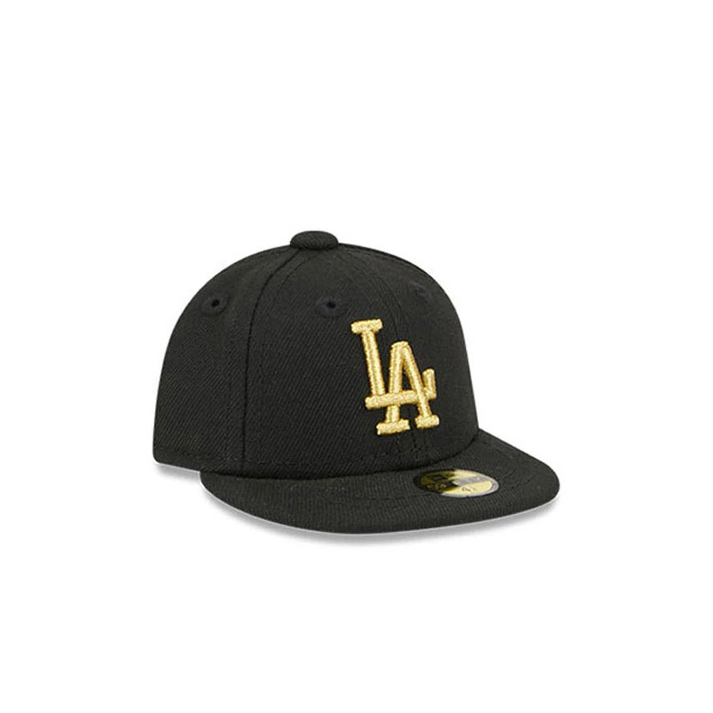 Pictured is this MLB 59FIFTY Day LA Dodgers Mini 59FIFTY Fitted cap in black. 3