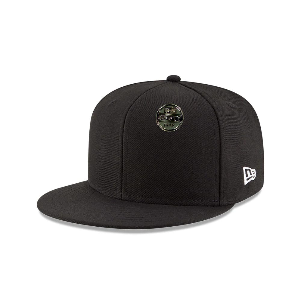 Pictured is this New Era 59FIFTY Day 3 Pack Pin Badge in black. 3