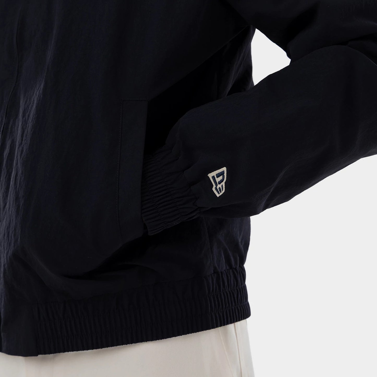 The model is wearing this MLB New York Yankees Sports Jacket in navy. 7