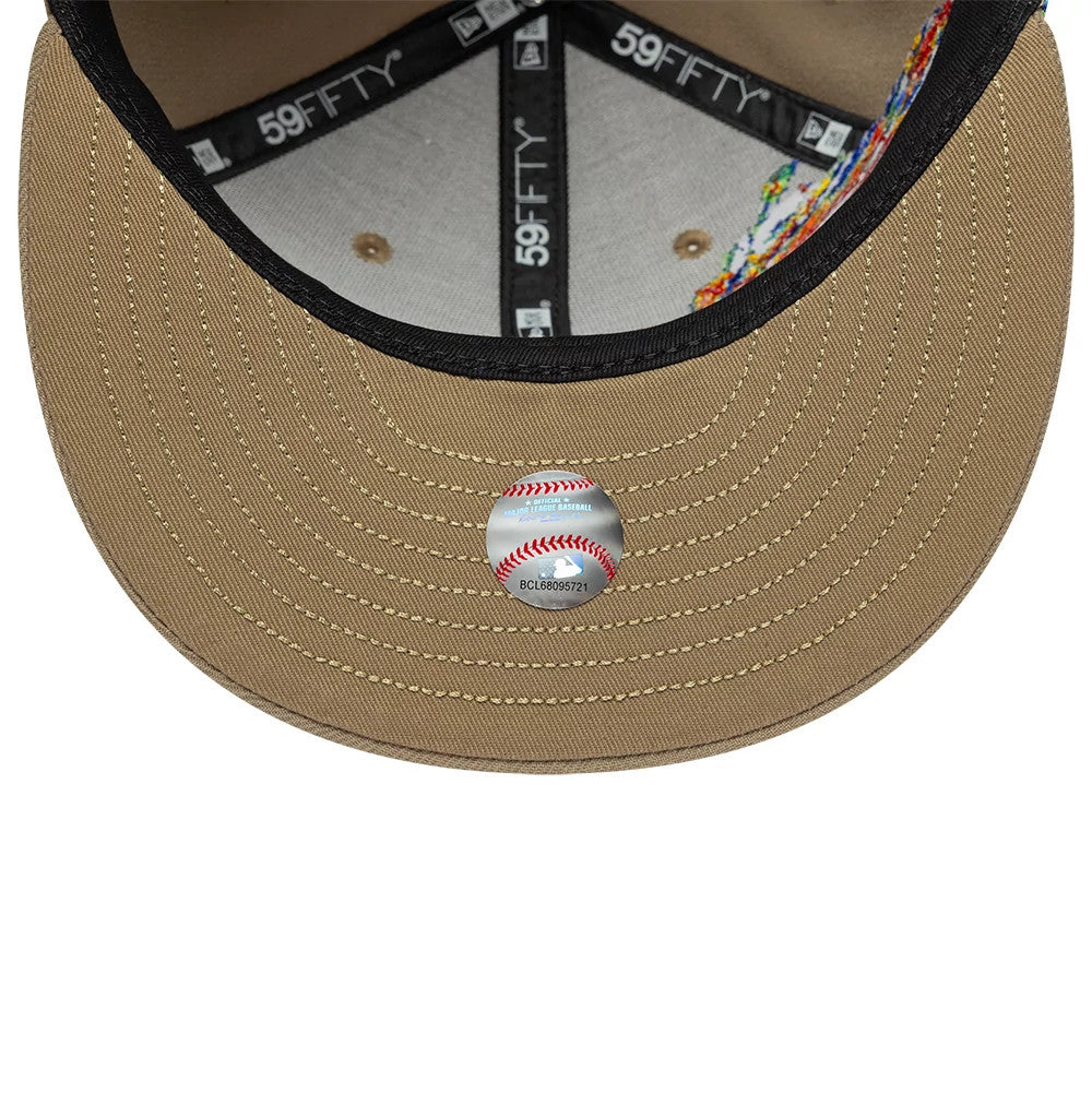Pictured is this MLB Storm Pattern Houston Astros 59FIFTY Fitted cap in Beige. 7