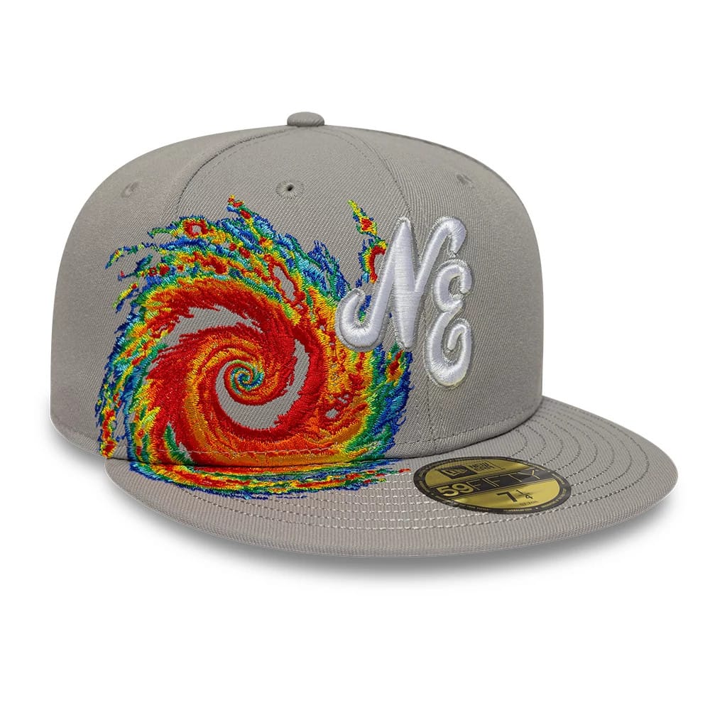 Pictured is this New Era Storm Pattern 59FIFTY Fitted cap in grey. 1