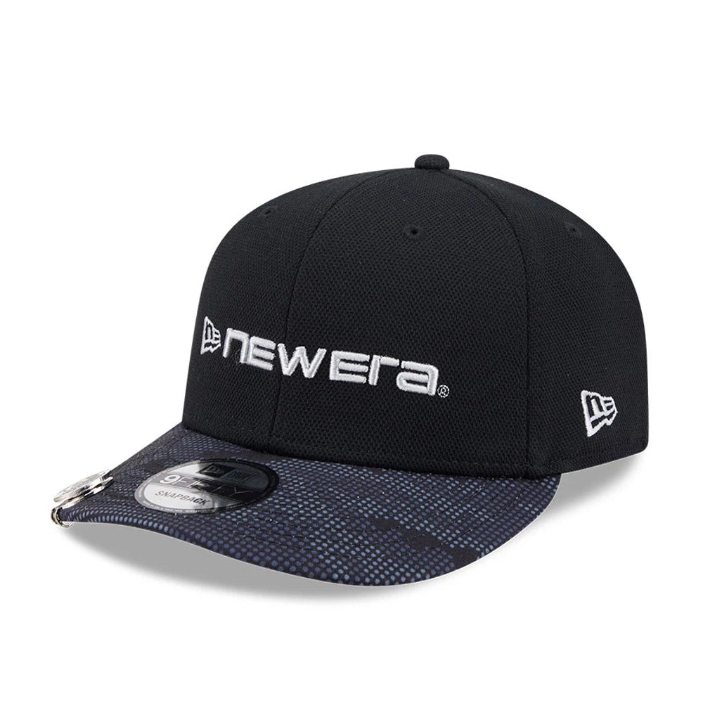 Pictured is this New Era Golf 9FIFTY Snapback cap in black. 1