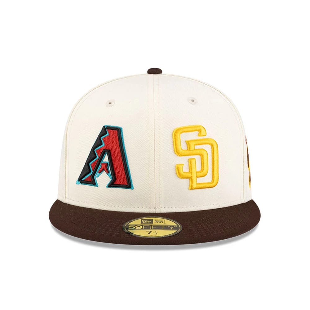 Pictured is this MLB Mexico City Series 2026 MLB All Over 59FIFTY Fitted cap in white. 3
