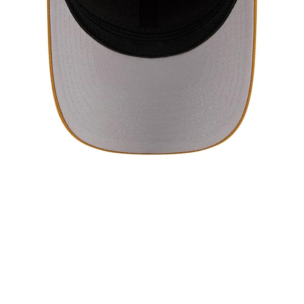 Pictured is this New Era Flag 39THIRTY M-Crown Stretch Fit cap in gold. 2
