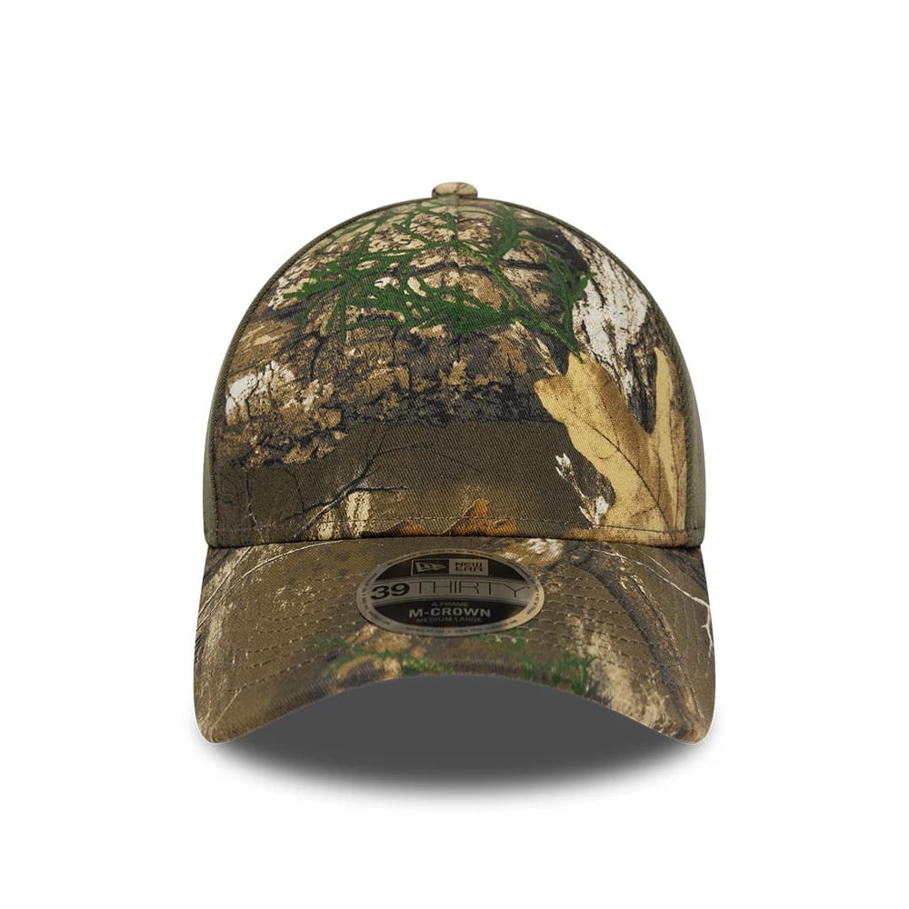 Pictured is this New Era Realtree Edge Camo 39THIRTY M-Crown A-Frame Stretch Fit cap in Realtree Edge camo. 3