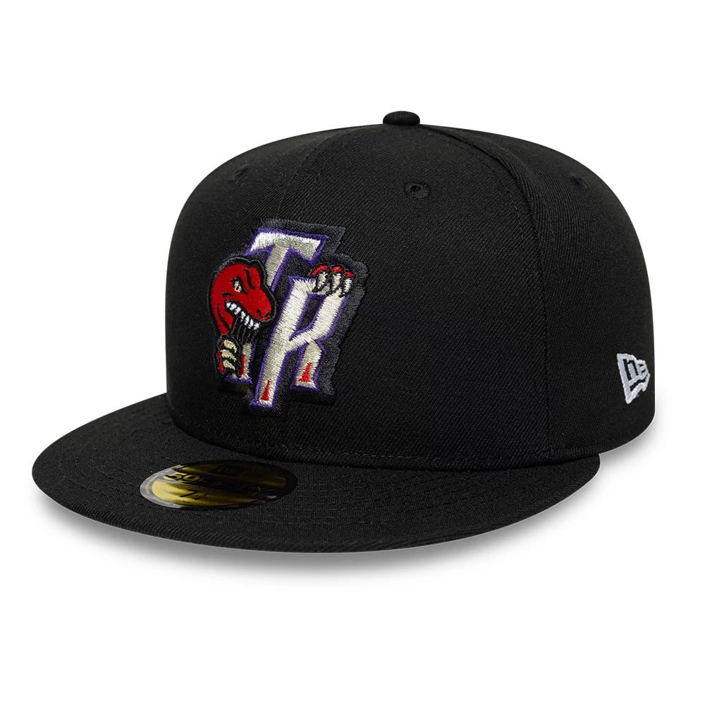 Pictured is this NBA Hardwood Classic Toronto Raptors 59FIFTY Fitted cap in black. 1