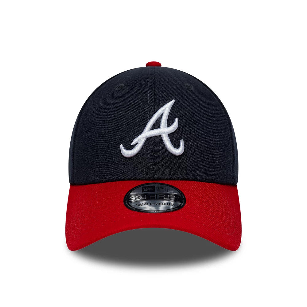 Pictured is this MLB Classic Atlanta Braves 39THIRTY Stretch Fit cap in navy. 2