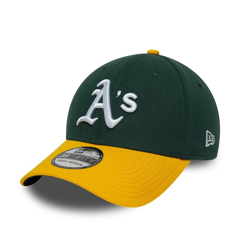 Pictured is this MLB Classic Athletics 39THIRTY Stretch Fit cap in dark green. 1