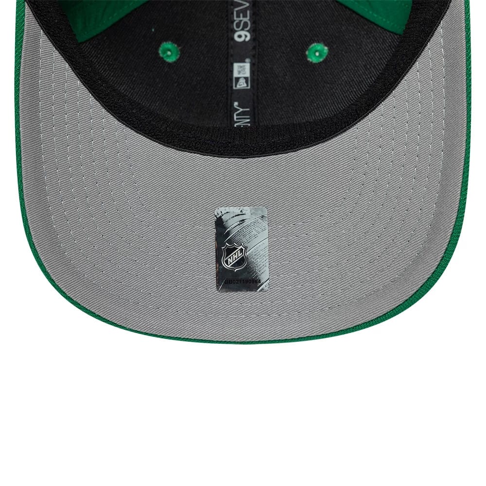 Pictured is this NHL Team Dallas Stars 9SEVENTY Stretch Snap cap in green. 2