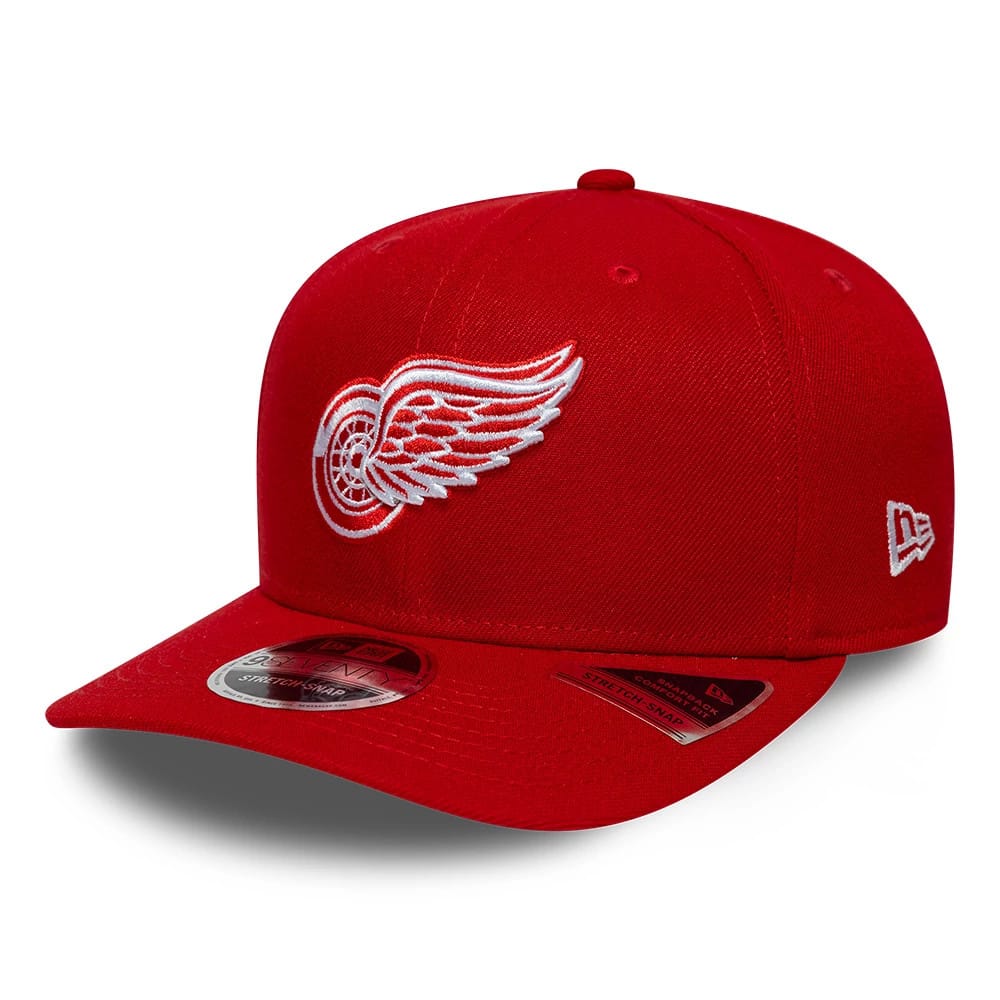 Pictured is this NHL Team Detroit Red Wings 9SEVENTY Stretch Snap cap in red. 1