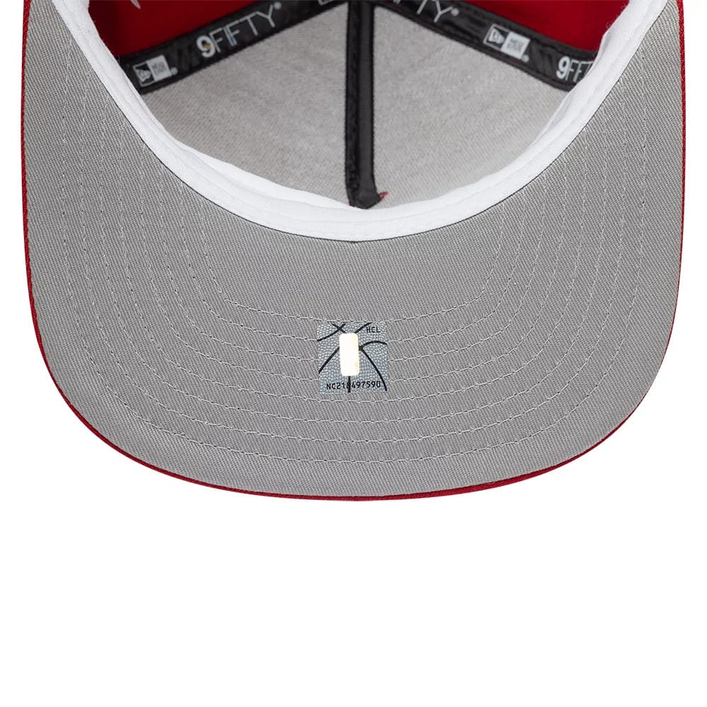 Pictured is this NBA Hardwood Classic Denver Nuggets 9FIFTY A-Frame Snapback cap in dark red. 2