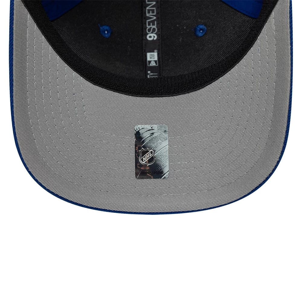 Pictured is this NHL Team New York Rangers 9SEVENTY Stretch Snap cap in blue. 2