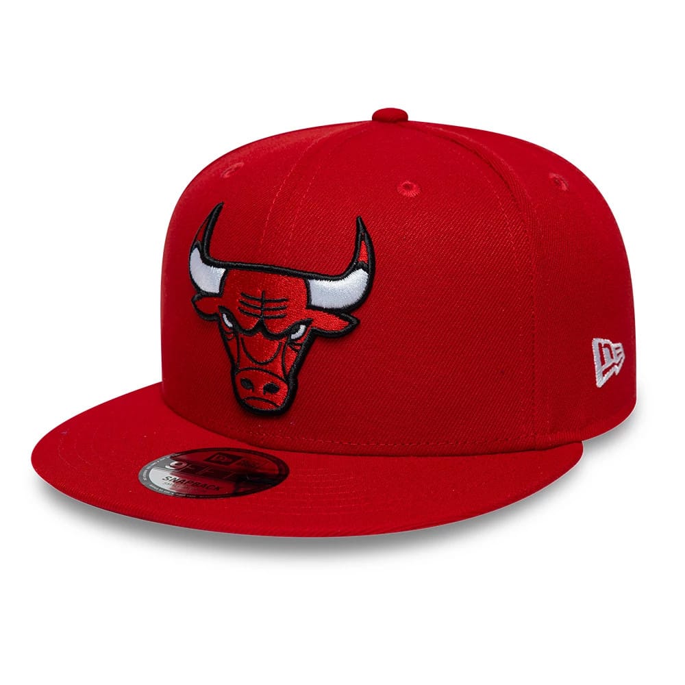 Pictured is this NBA Chicago Bulls 9FIFTY Snapback cap in red. 1