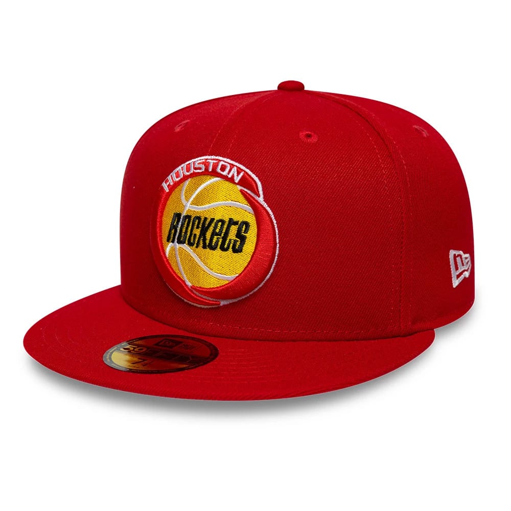 Pictured is this NBA Hardwood Classic Houston Rockets 59FIFTY Fitted cap in red. 1