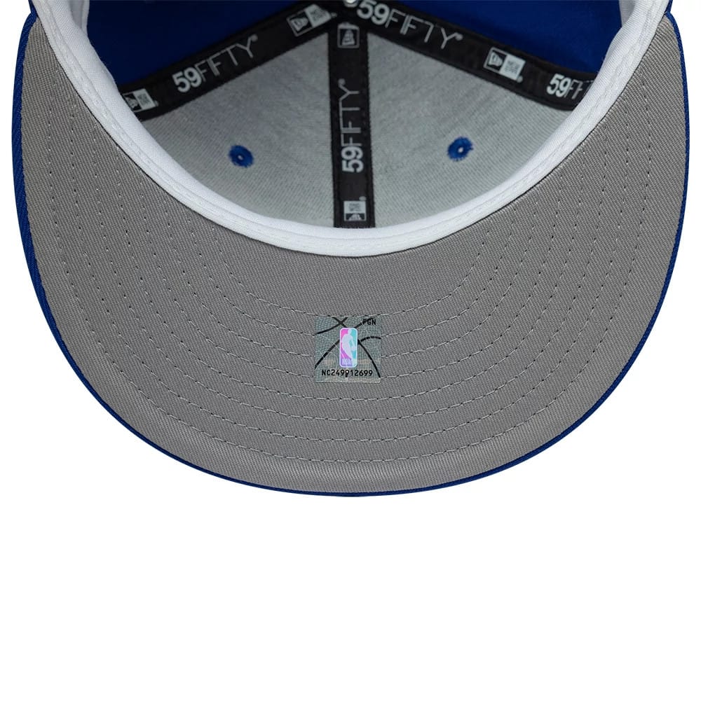 Pictured is this NBA Hardwood Classic Golden State Warriors 59FIFTY Fitted cap in blue. 2