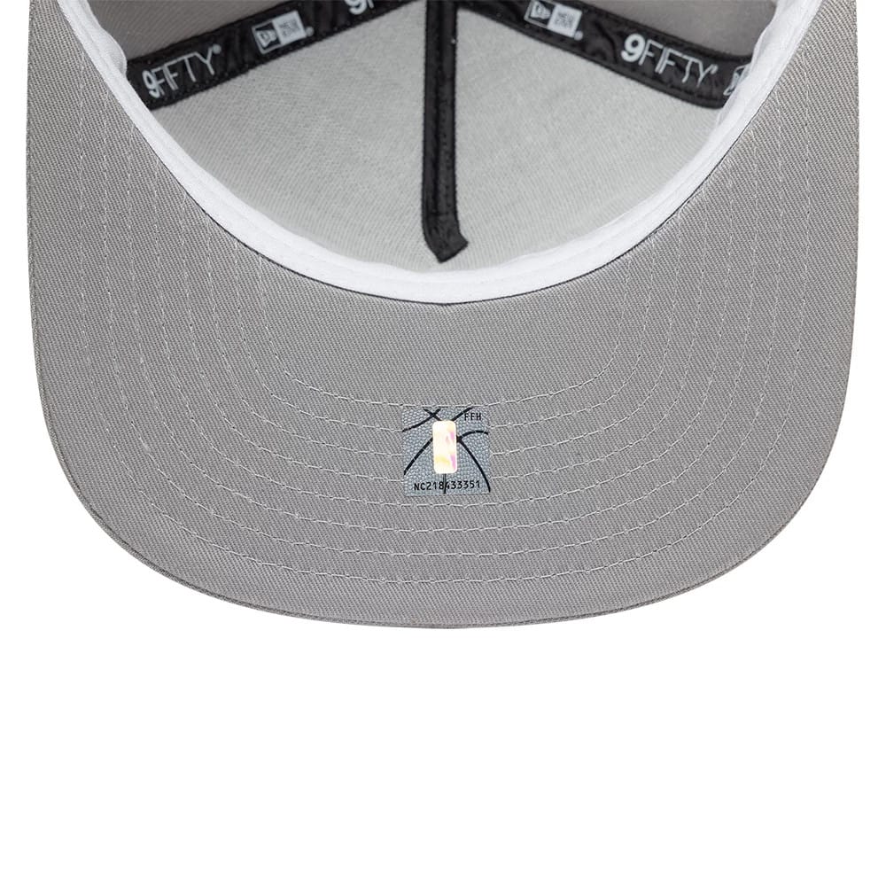 Pictured is this NBA Hardwood Classic San Antonio Spurs 9FIFTY A-Frame Snapback cap in grey. 2