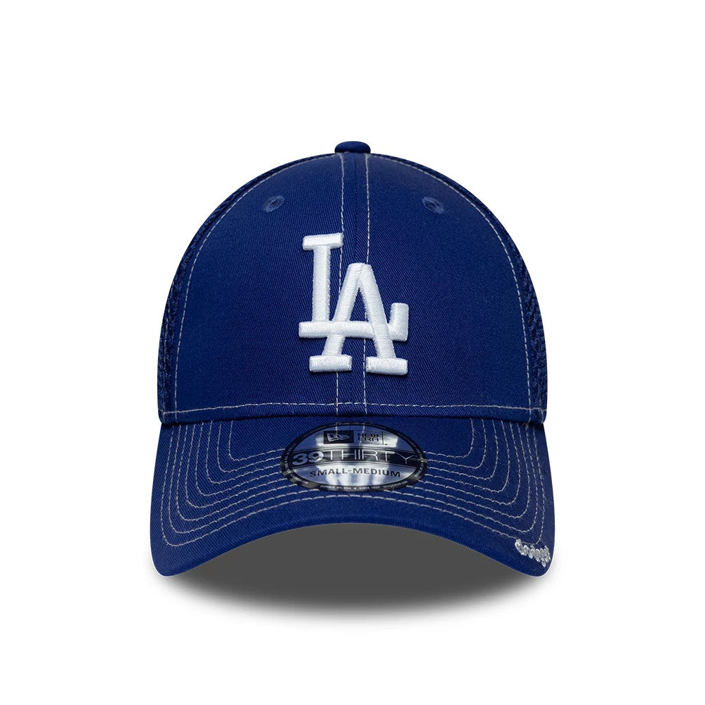 Pictured is this MLB Neo LA Dodgers 39THIRTY Stretch Fit cap in dark blue. 2