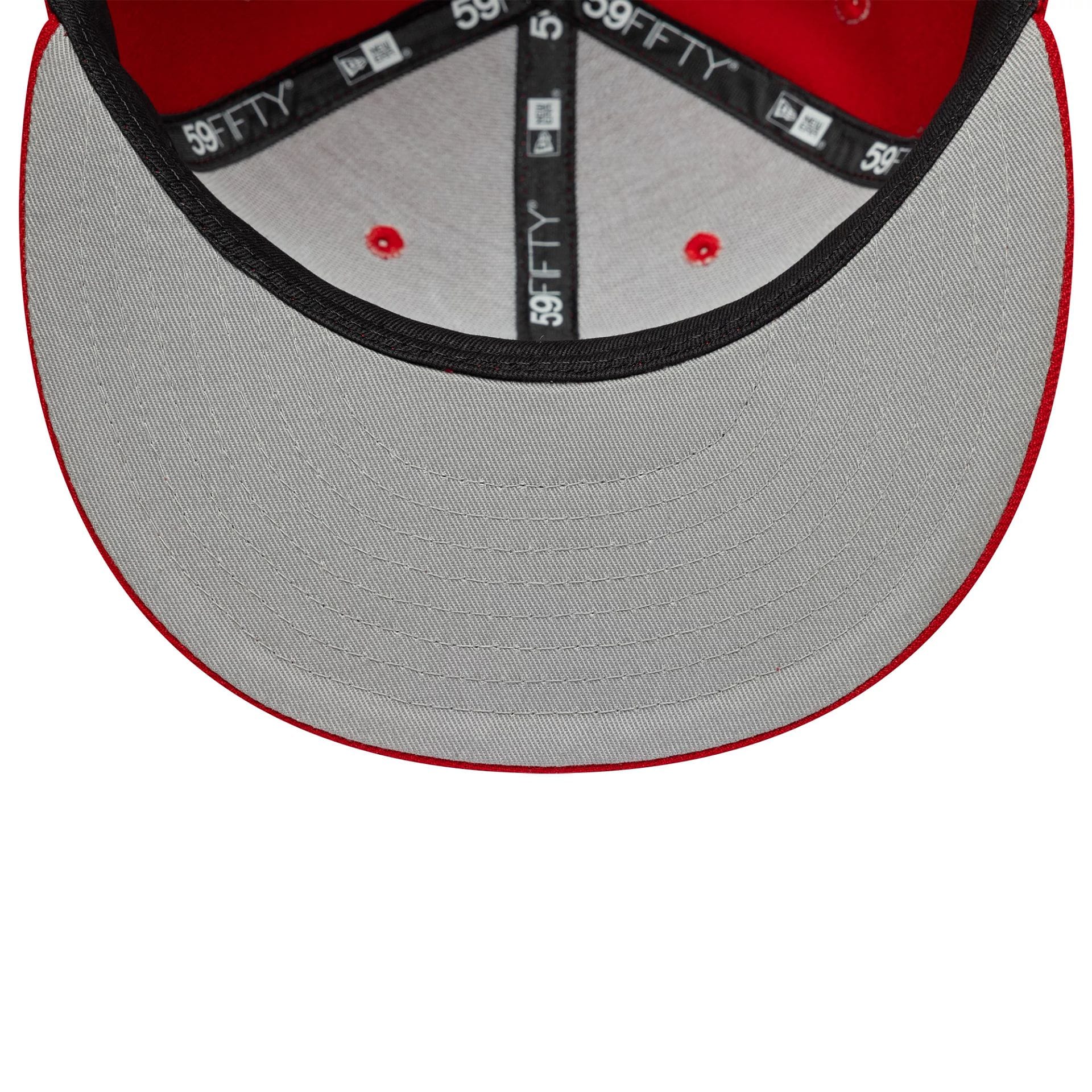 Pictured is this MLB Scribble LA Angels 59FIFTY Fitted cap in red. 2