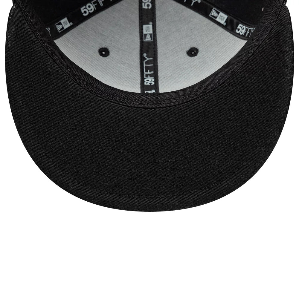 Pictured is this New Era Woven PU 59FIFTY Fitted cap in black. 5