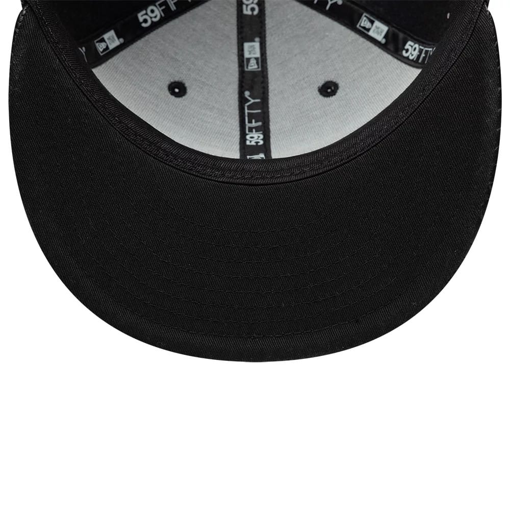 Pictured is this New Era Woven PU 59FIFTY Fitted cap in black. 5
