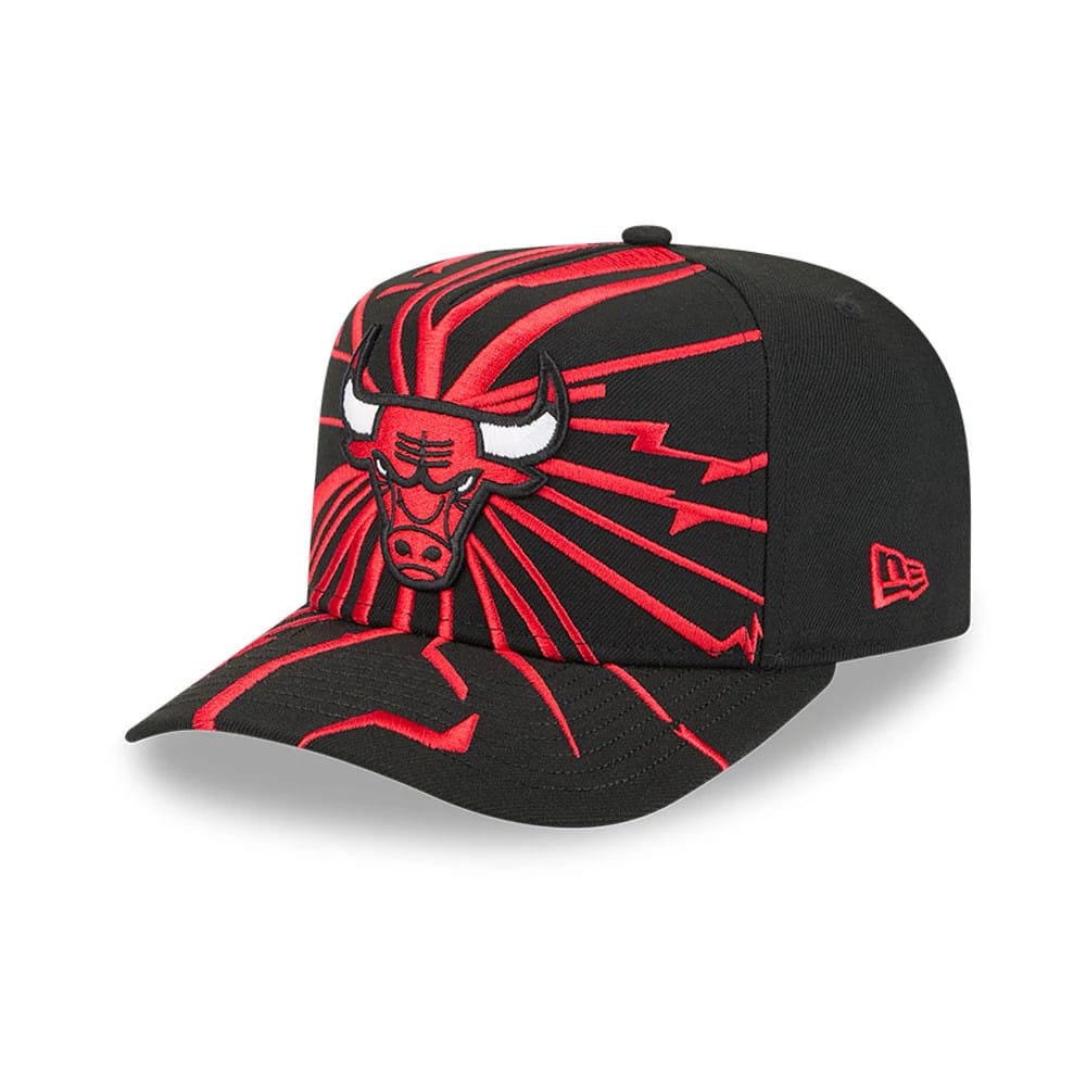 Pictured is this NBA Shattered Chicago Bulls 9FORTY A-Frame cap in black. 1