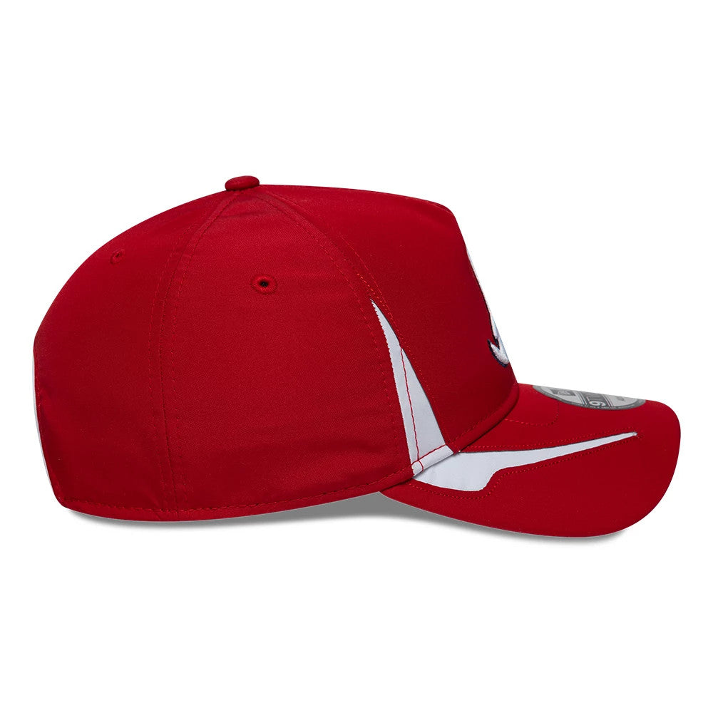 Pictured is this MLB Panel Atlanta Braves 9TWENTY A-Frame cap in red. 7
