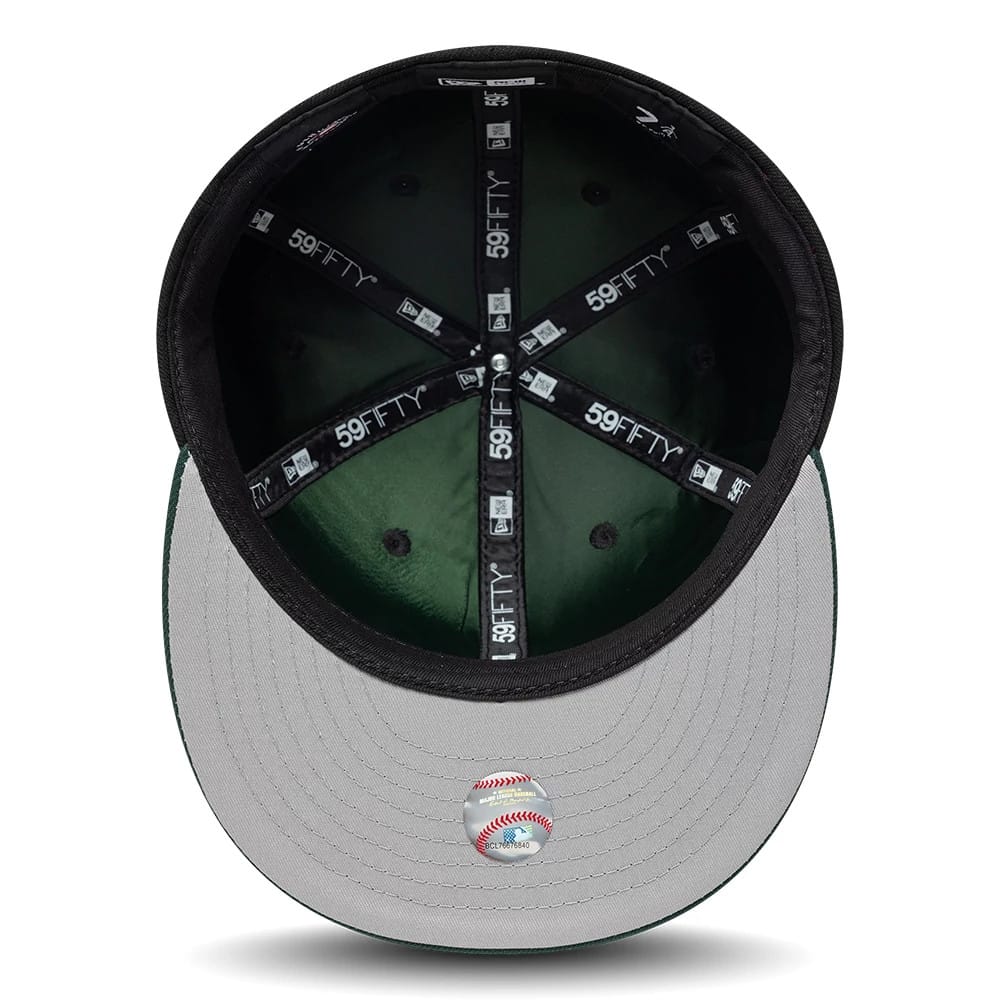 Pictured is this MLB Multi Logo Athletics 59FIFTY Fitted cap in black. 2