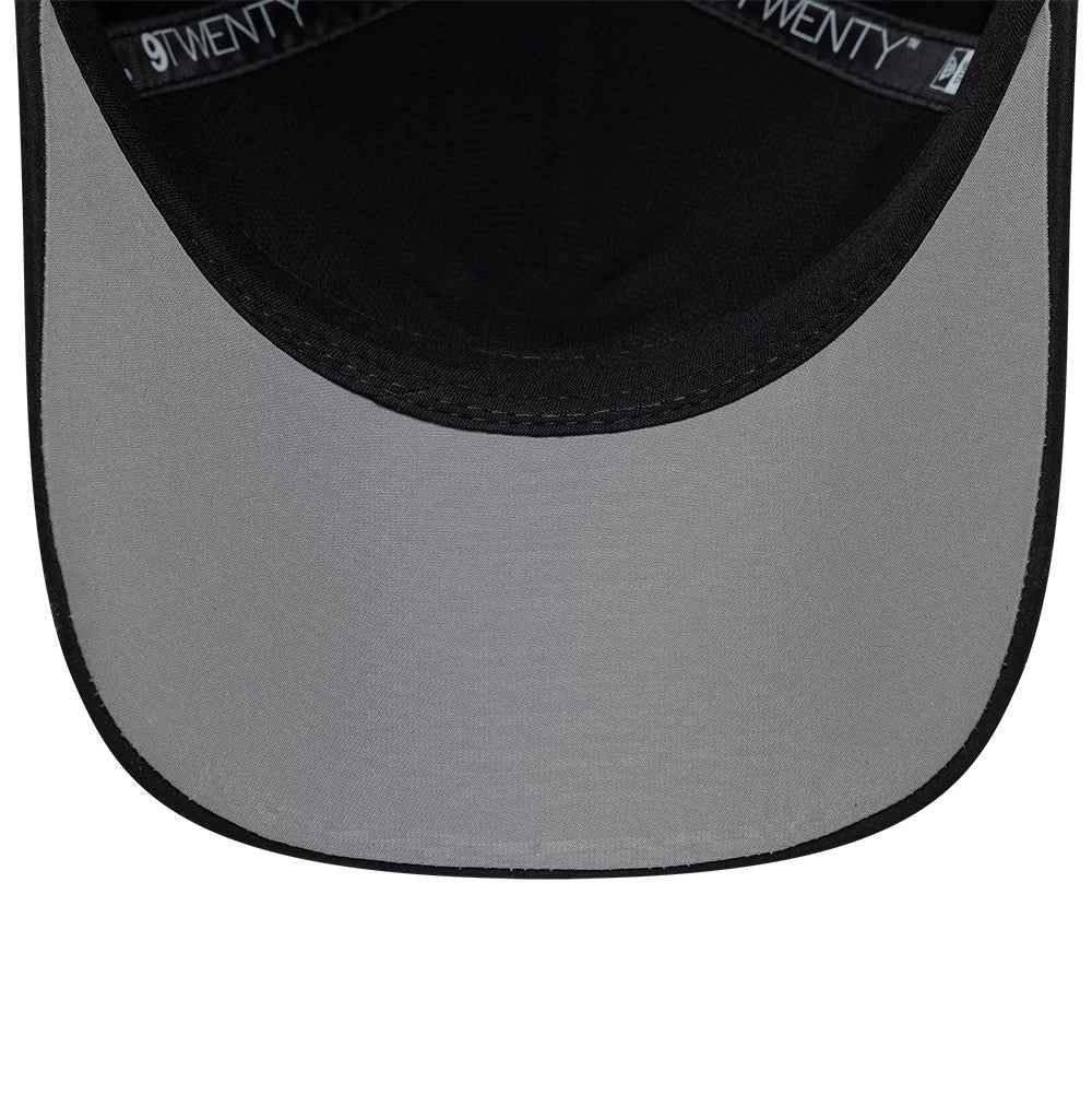 Pictured is this LMB Panel Mexico Diablos 9TWENTY A-Frame cap in black. 2