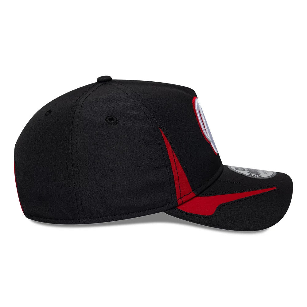 Pictured is this LMB Panel Mexico Diablos 9TWENTY A-Frame cap in black. 7